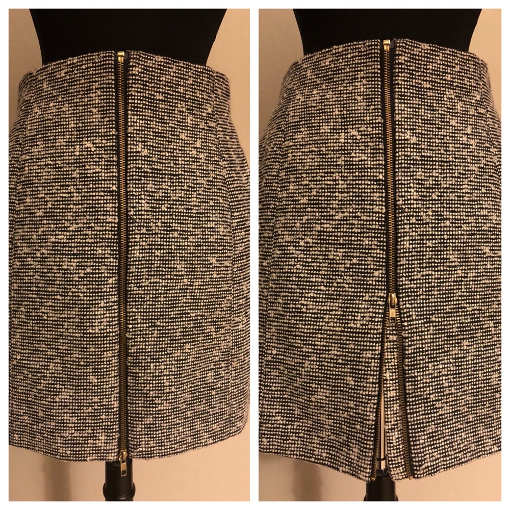 NWOT Tweed Zippered Skirt